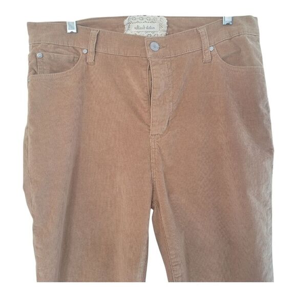Corduroy Flare pants Camel Tan 11 Cotton Stretch Hi Rise 5 Pocket Altar'd State - Picture 8 of 16